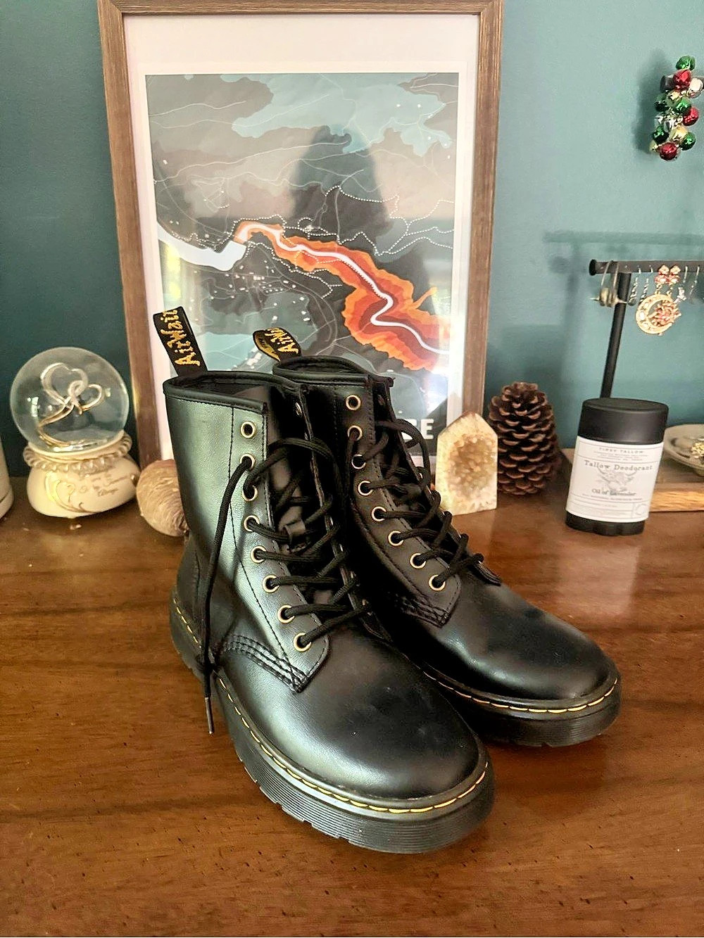 Dr. Martens 1460 Bex Smooth Leather Boot Bex Combat Boots Black US 8